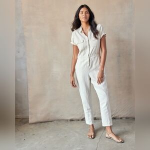 Fits Size Medium Outerknown Light Cream Jumpsuit